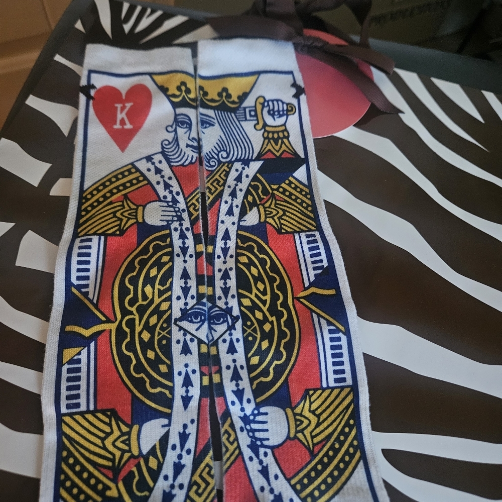 King of Hearts Playing Card Socks